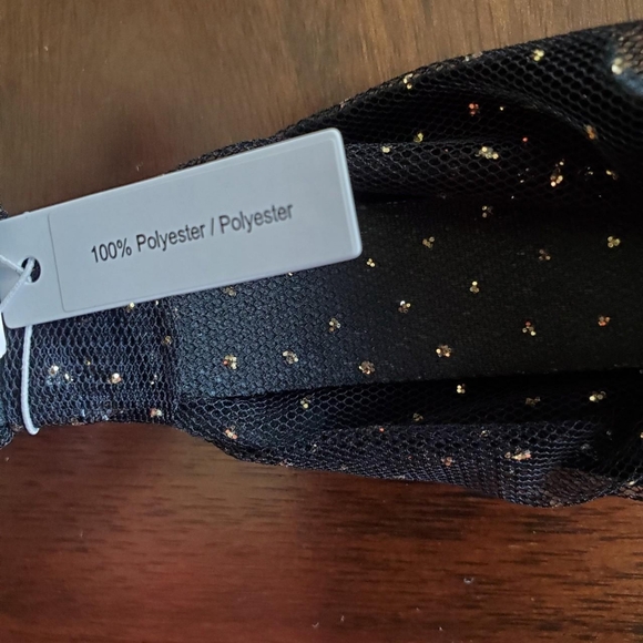 J.Crew mesh wrapped glitter dots headband, black/ gold - Picture 4 of 4